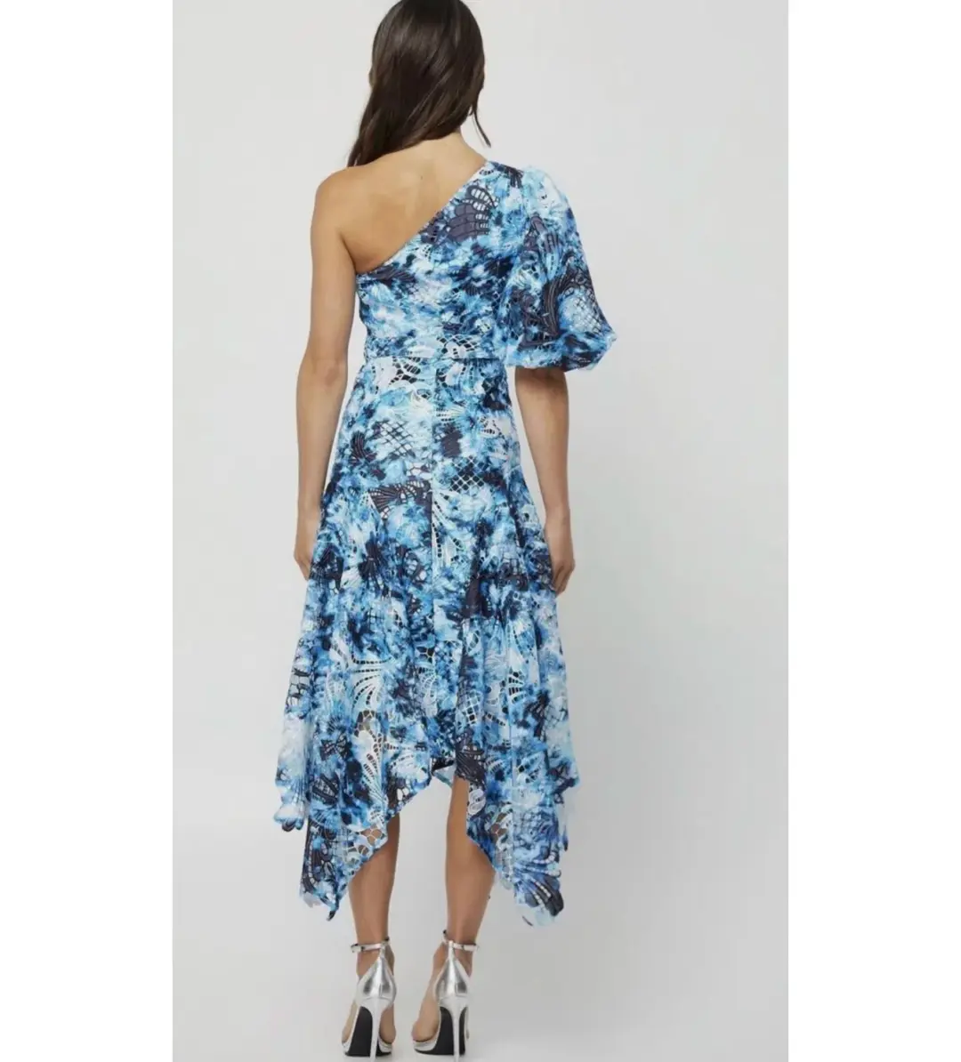 Mossman High Rise Maxi Dress in Blue Tie Dye Size AU 14 for rent on The Volte - main image