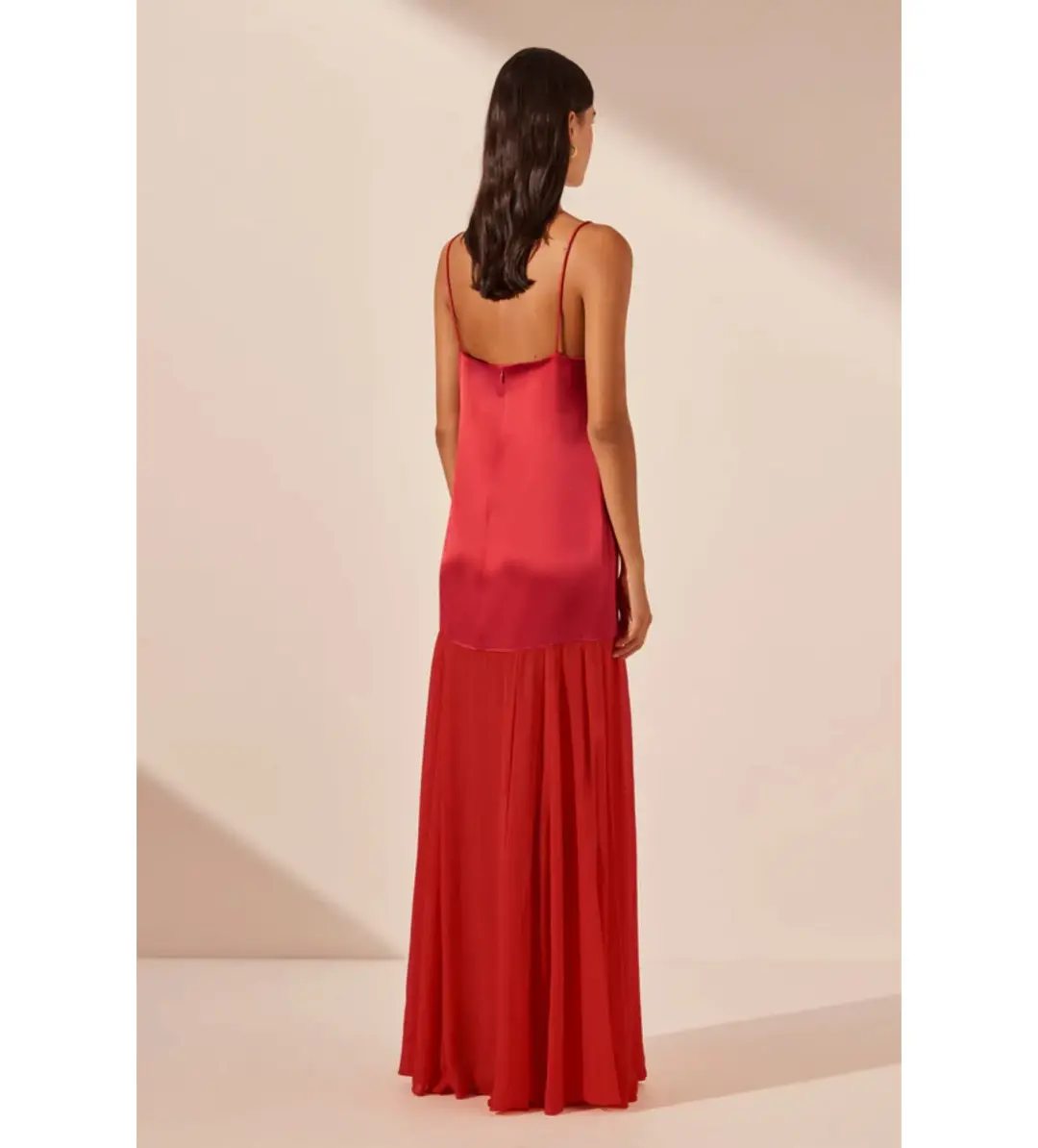 Shona Joy Moraya Dropped Waist Dress Chilli Red Size AU 10 for rent on The Volte - main image