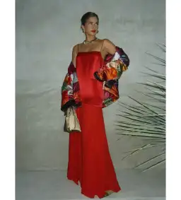 Shona Joy Moraya Dropped Waist Dress Chilli Red Size AU 10 for rent on The Volte - image 5