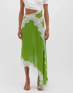 Christopher Esber Verve Twisted Tee Dress Verde White Size 8 for rent on The Volte - image 5