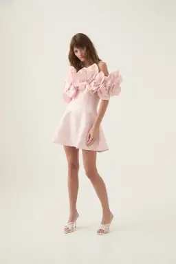 Aje Etta Mini Dress Pastel Pink Size 8 for rent on The Volte - image 5