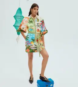 Alémais Paradiso Mini Dress Print Size 14