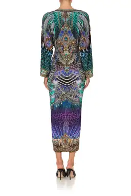 Camilla Animal Army Long Split Front Twist Midi Dress Print Size XXXL / AU 20 for rent on The Volte - image 2