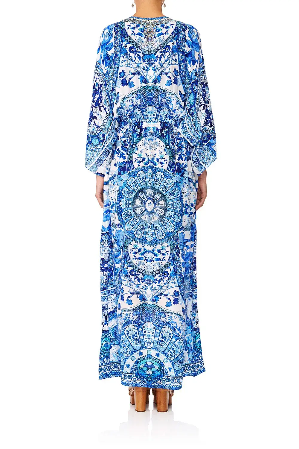 Camilla Split Pocket Dress Eternity's Empire Blue Size L / AU 14 for rent on The Volte - main image
