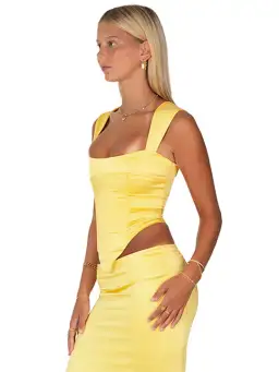I Am Delilah Valerie Corset and Maxi Skirt Set in Daffodil Yellow Size M / AU 10 for rent on The Volte - image 2
