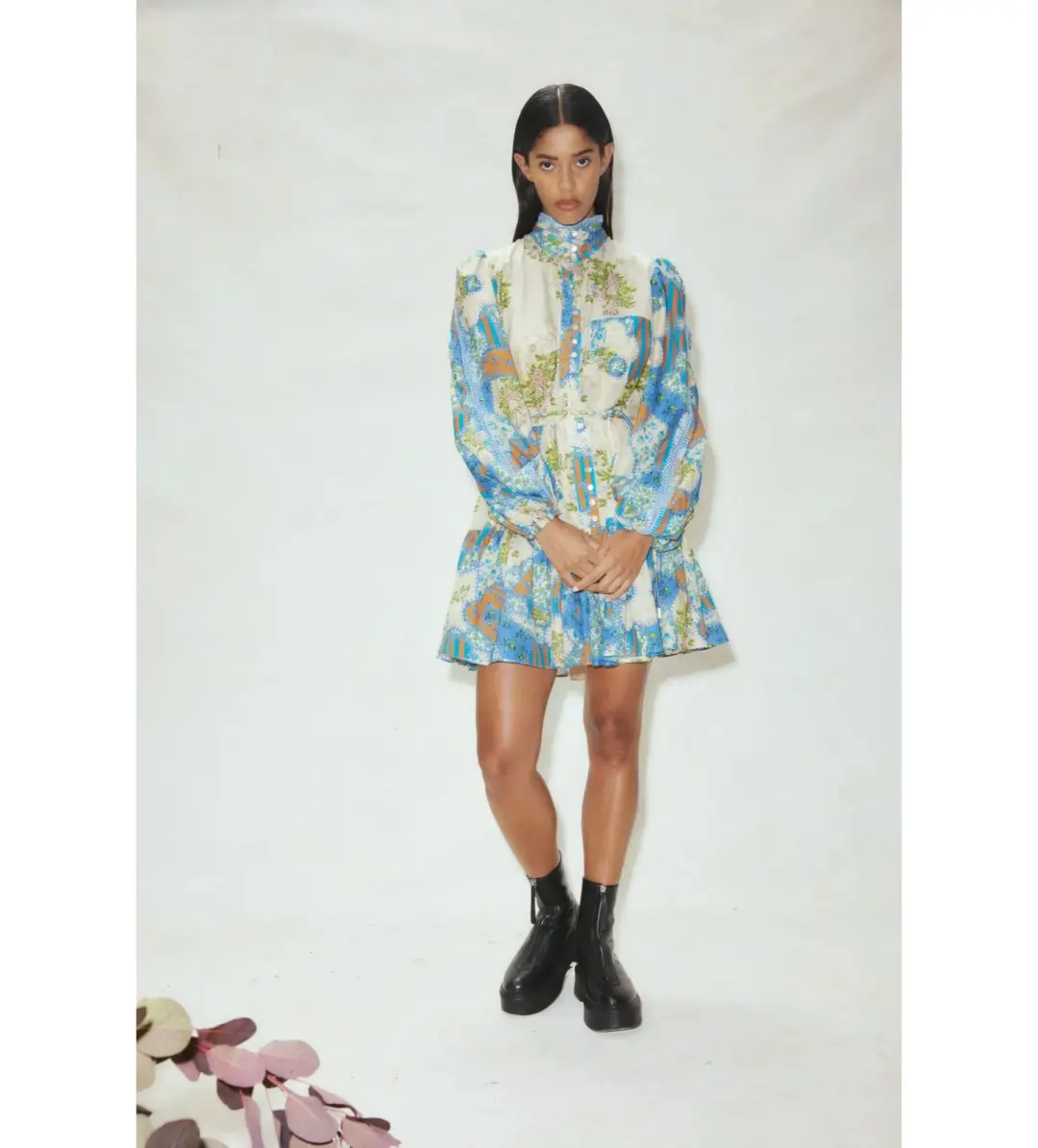 Alémais Skye Patchwork Mini Dress Multi Size AU 16 for rent on The Volte - main image