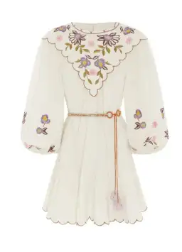 Alémais Nelly Embroidered Mini Dress Floral Size AU 16 for rent on The Volte - image 4