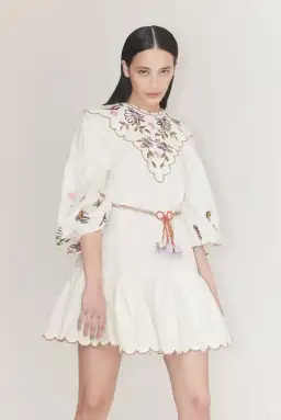 Alémais Nelly Embroidered Mini Dress Floral Size AU 16 for rent on The Volte - image 2