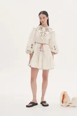 Alémais Nelly Embroidered Mini Dress Floral Size AU 16 for rent on The Volte - image 1