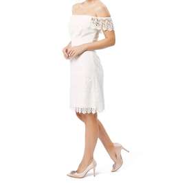 Review Off the Shoulder Lace Dress White Size 10 for rent on The Volte - image 2