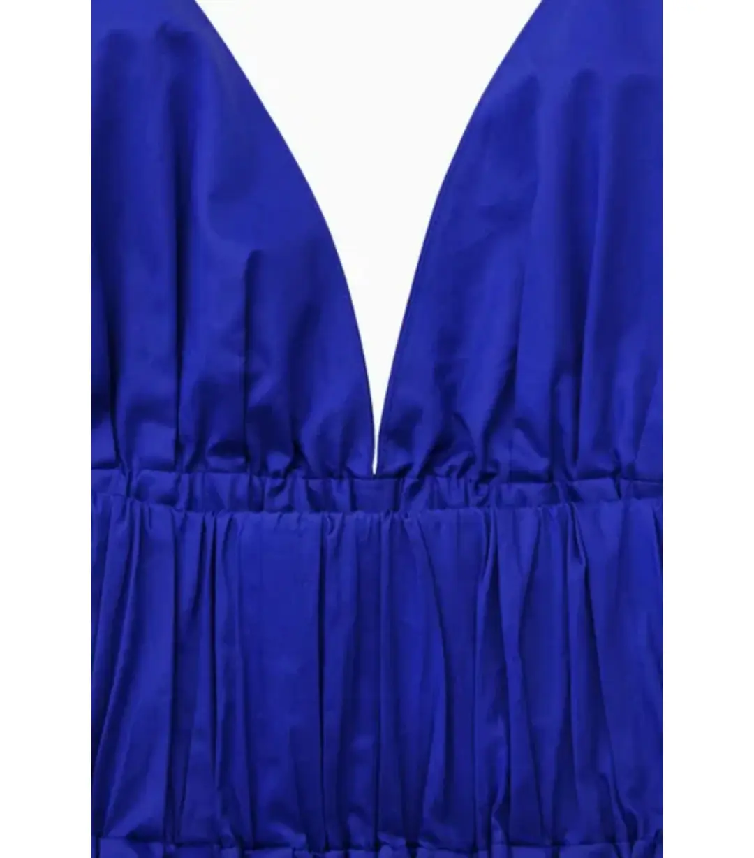 Cos Gathered Halterneck Midi Dress Bright Blue Size AU 10 for rent on The Volte - main image