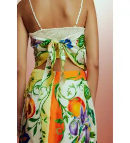 Alemais Flores High Waisted Short and Scarf Top Set Print Size AU 8 for rent on The Volte - image 4