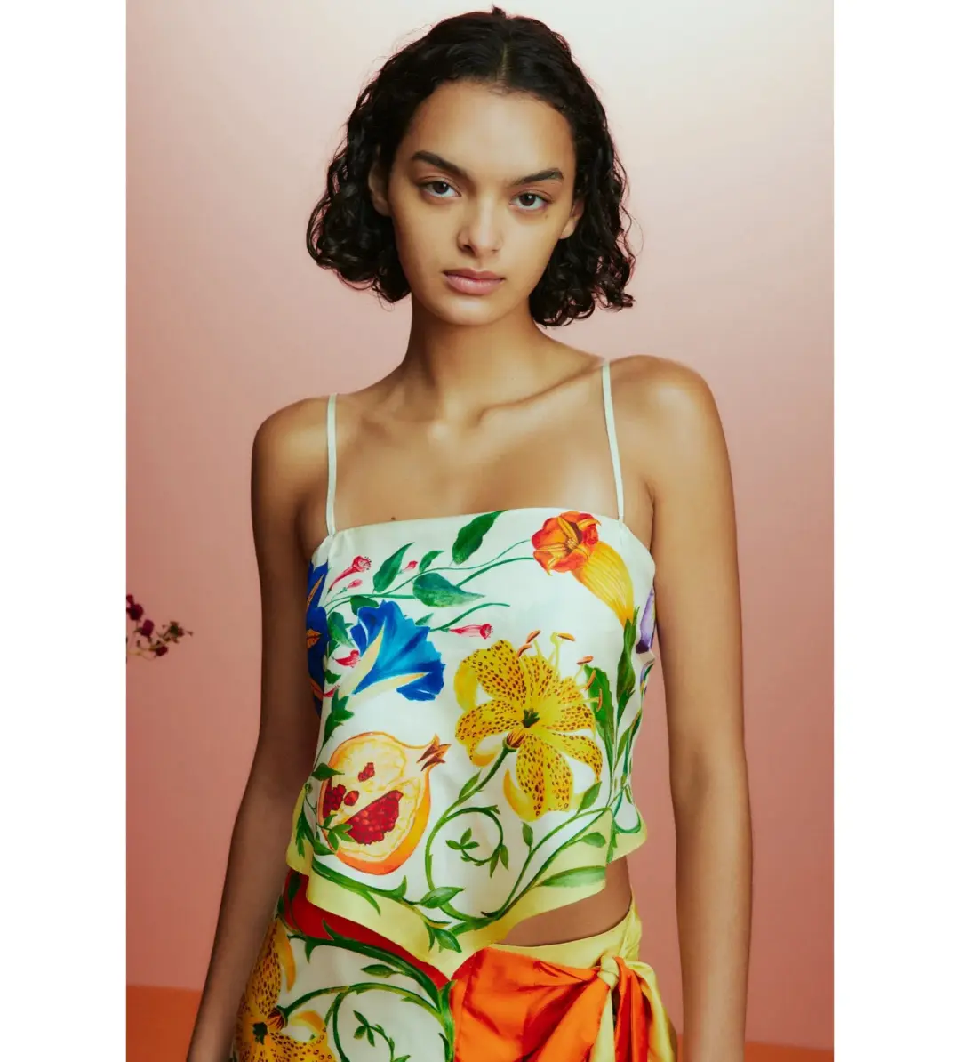 Alemais Flores High Waisted Short and Scarf Top Set Print Size AU 8 for rent on The Volte - main image