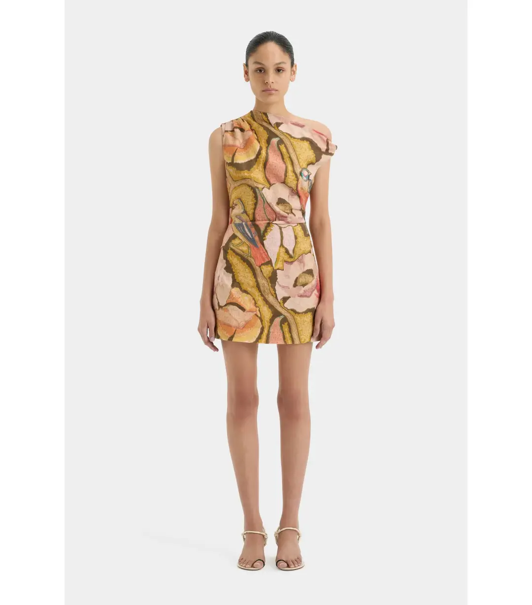 Sir the Label Talulah Knot Mini Dress Sanderling Floral Size 1 / AU 8 for rent on The Volte - main image