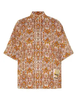 Zimmermann Wylie Relaxed Shirt Size 0P / AU 6 and Fitted Short Size 1 / AU 10 Set in Orange Ikat for rent on The Volte - image 3