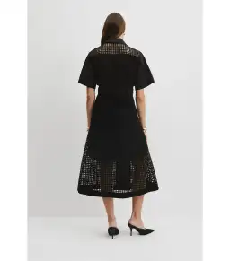Country Road Utility Mesh Midi Dress Black Size 12 for rent on The Volte - image 4