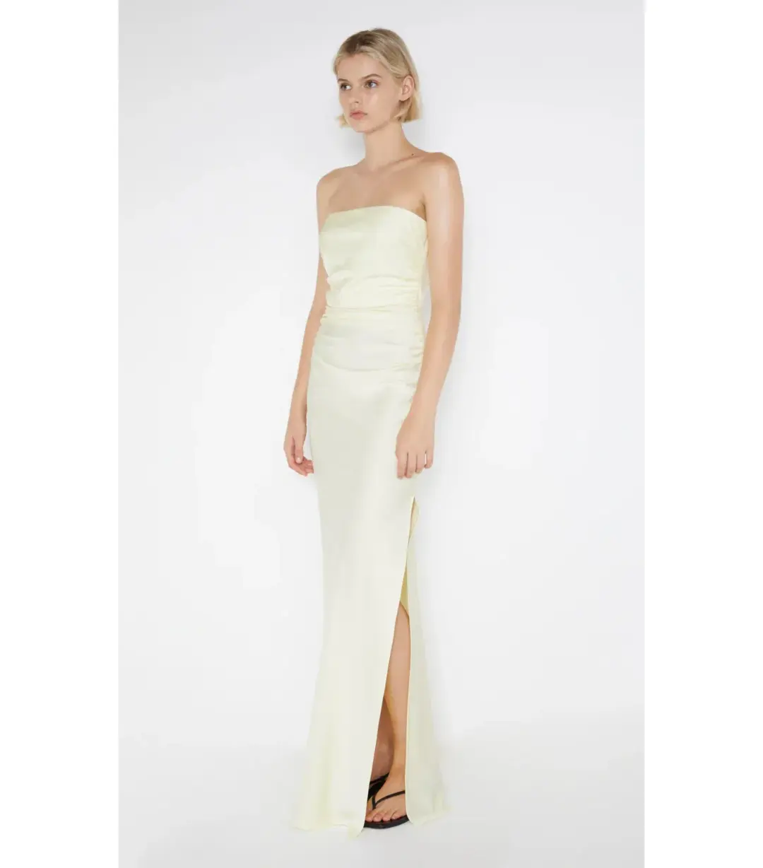 Bec & Bridge Eternity Strapless Maxi Dress Ice Yellow Size AU 10 for rent on The Volte - main image