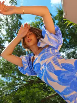 By Nicola Camille Maxi Blue Lagoon Size 12 for rent on The Volte - image 3