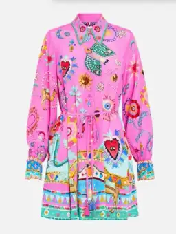 Camilla Shift Shirt Dess Rainbow Roads Size XS/Au 8 for rent on The Volte - image 4