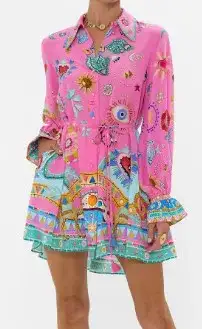 Camilla Shift Shirt Dess Rainbow Roads Size XS/Au 8 for rent on The Volte - image 2