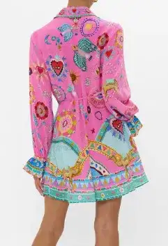 Camilla Shift Shirt Dess Rainbow Roads Size XS/Au 8 for rent on The Volte - image 3