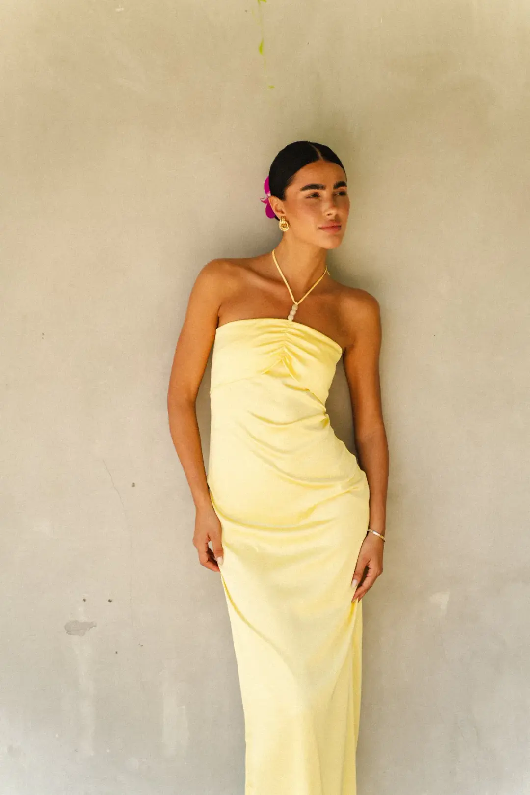 HNTR the label Rae Dress Lemon Size 8 for rent on The Volte - main image