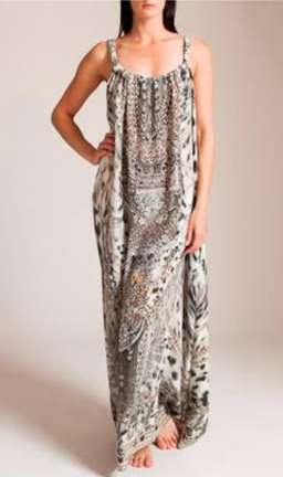 Camilla Espiritu Drawstring Dress Leopard