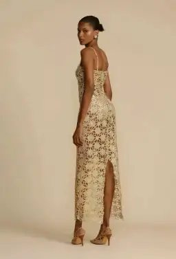 Arcina Ori Kendra Midi Dress Gold Size 8 for rent on The Volte - image 2