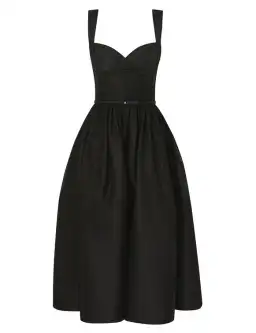 Zimmermann Crush Picnic Midi Black Dress Size 1 / Au 10 for rent on The Volte - image 1
