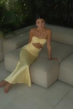 HNTR Aude Dress Lemon Size S/Au 8 for rent on The Volte - image 2