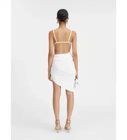 Jacquemus La Robe Saudade Mini Dress White Size XS/AU 6 for rent on The Volte - image 2