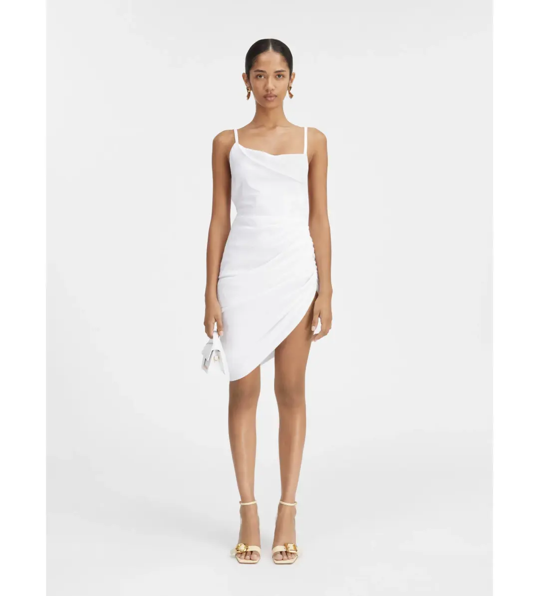 Jacquemus La Robe Saudade Mini Dress White Size XS/AU 6 for rent on The Volte - main image