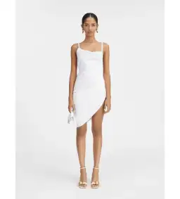 Jacquemus La Robe Saudade Mini Dress White Size XS/AU 6 for rent on The Volte - image 1