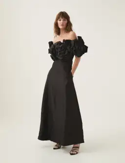 Aje Etta Midi Dress Black Size 10