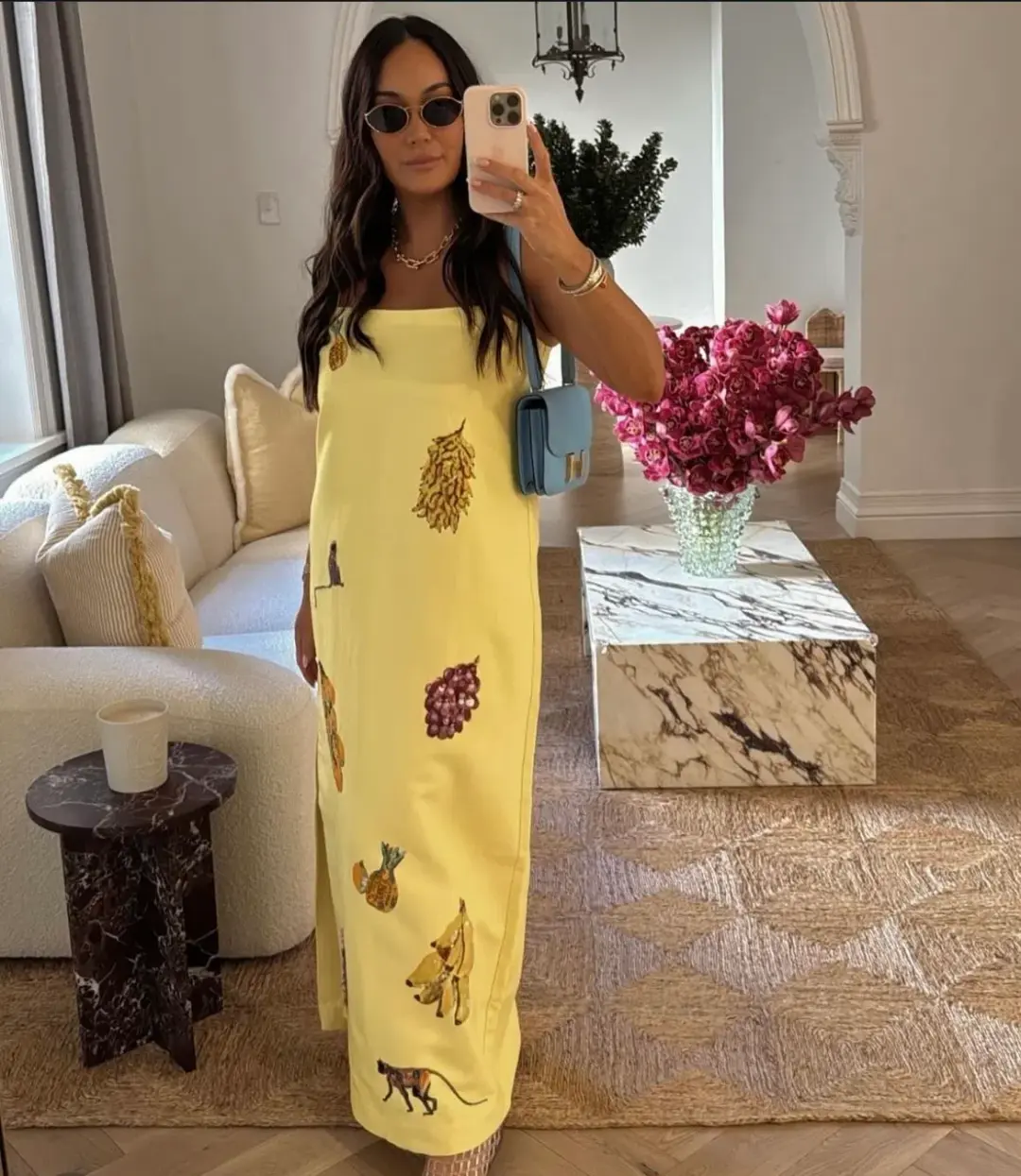 Alemais Diamond Dancer Midi Dress Yellow Size 10 for rent on The Volte - main image