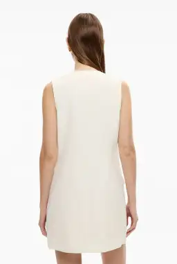 Witchery Button Detail Mini Dress Fresh White Size 6 for rent on The Volte - image 2