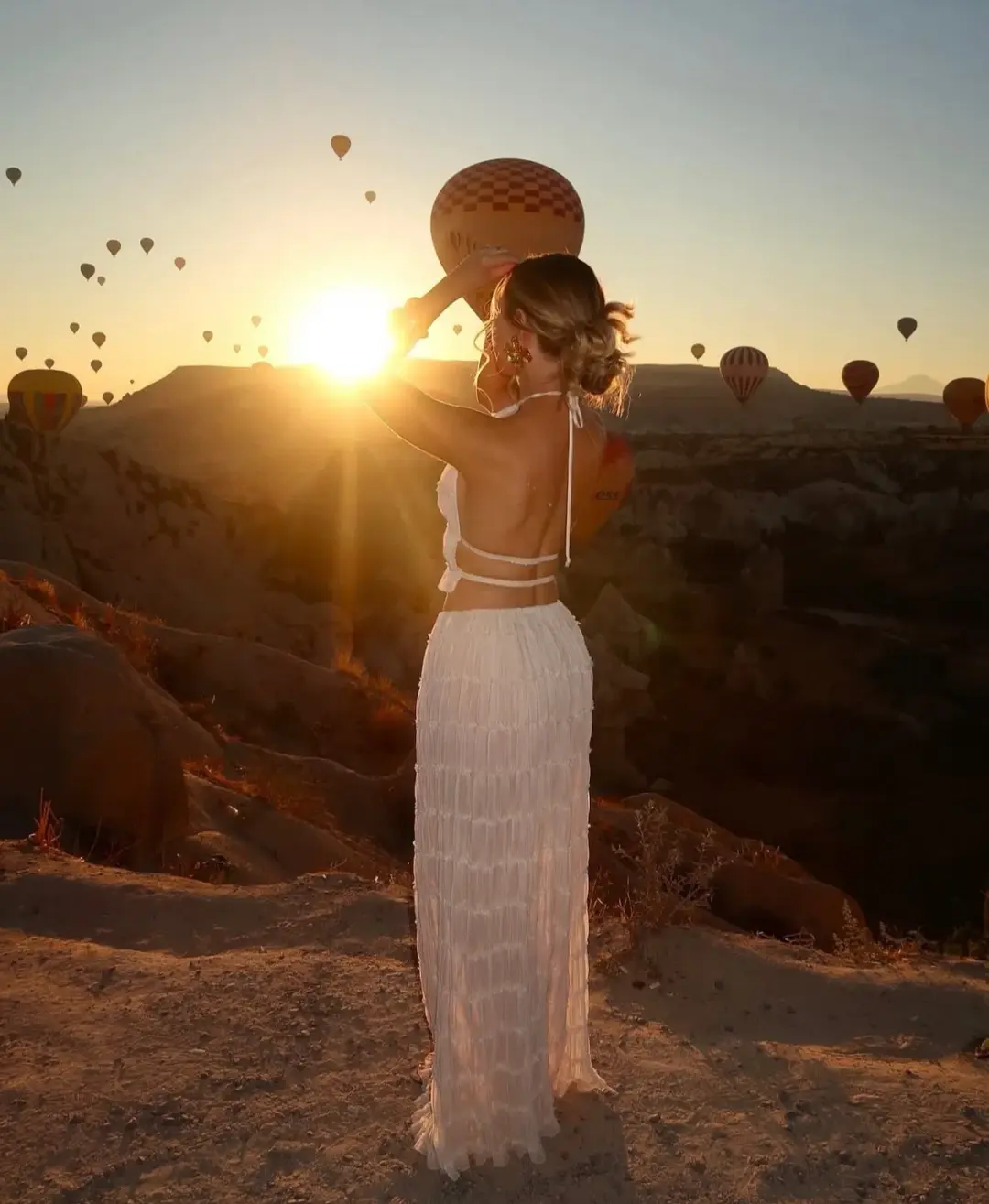 Arcina Ori Juliette Halter Top & Maxi Skirt Set Warm Cream Size S / AU 8 for rent on The Volte - main image