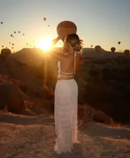 Arcina Ori Juliette Halter Top & Maxi Skirt Set Warm Cream Size S / AU 8 for rent on The Volte - image 2