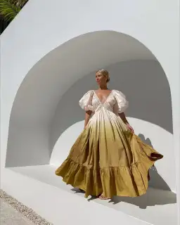 Rooh Collective Birthday Gown Sun Ombre Size 14 for rent on The Volte - image 1