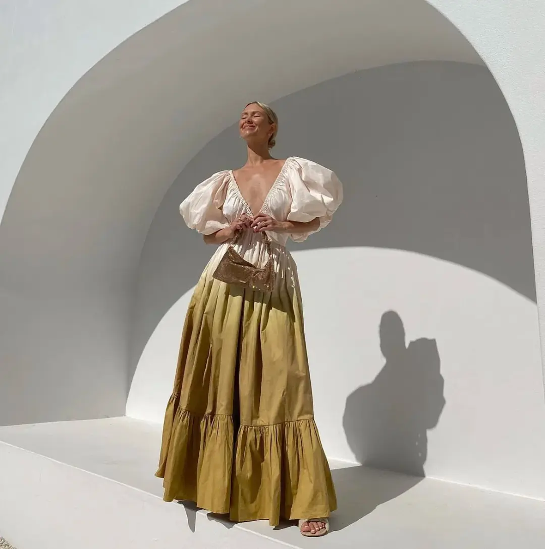 Rooh Collective Birthday Gown Sun Ombre Size 14 for rent on The Volte - main image