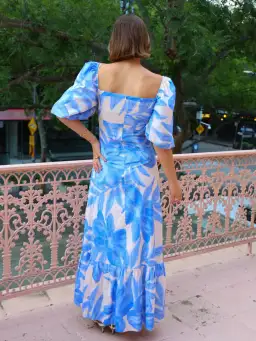 By Nicola Camille Maxi Dress in Blue Lagoon Size AU 8 for rent on The Volte - image 2