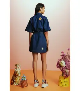 Alemais Jada Mini Dress Denim Blue Size AU 8 for rent on The Volte - image 4