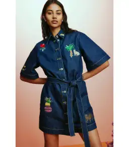 Alemais Jada Mini Dress Denim Blue Size AU 8 for rent on The Volte - image 3