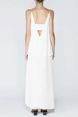 Acler Earle Cami Layered Midi Dress White 8 for rent on The Volte - image 2