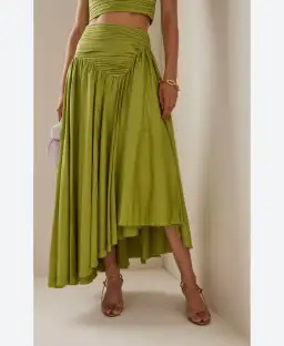 Aje Lenni Crop and Jolie Skirt Verdant Green Size AU 16 for rent on The Volte - image 2