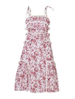 Stevie May British India Tie Midi Dress Pink 8 for rent on The Volte - image 2