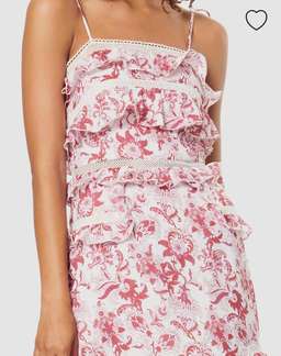 Stevie May British India Tie Midi Dress Pink 8 for rent on The Volte - image 3