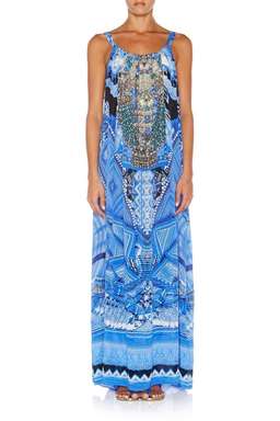 Camilla A World Between The Warp Dress Blue Print Size 12 for rent on The Volte - image 1