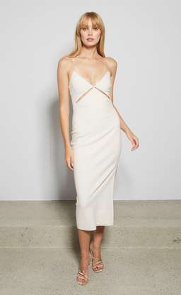 Bec & Bridge Ulla Cut Out Midi Dress Vanilla Size 6 for rent on The Volte - image 3