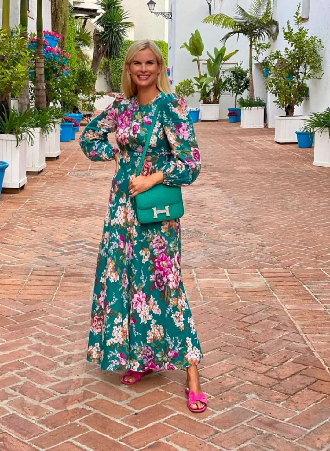 Zimmermann Allia High Neck Midi Dress Print Size 2 / Au 12 for rent on The Volte - main image